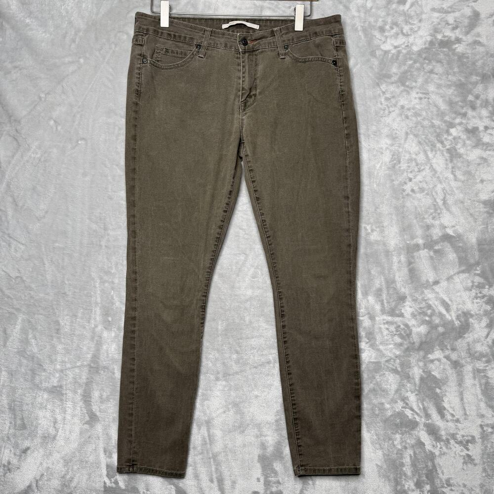 Vince Jeans Womens 31 Olive Green Mid Rise Skinny Stretch Denim DV081-2291 USA
